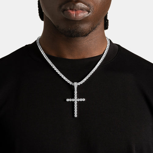 Large Diamond Cross Pendant