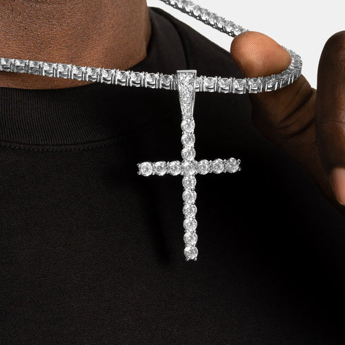 Large Diamond Cross Pendant