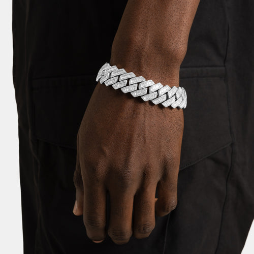 19mm Baguette Cuban Bracelet