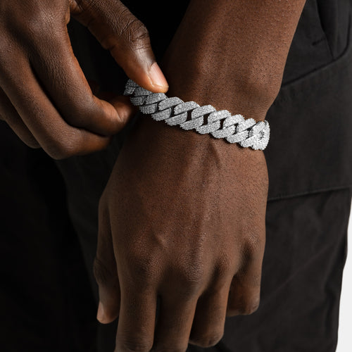 15mm Prong Cuban Bracelet