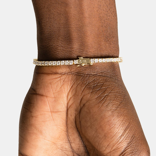 3mm Moissanite Tennis Bracelet Gold