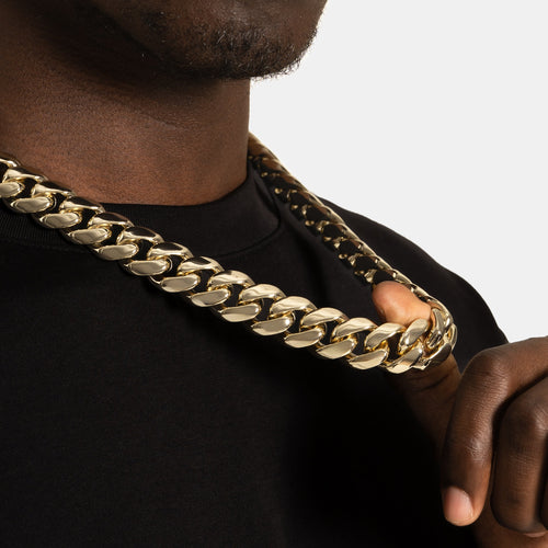 19mm Cuban Link Chain Gold