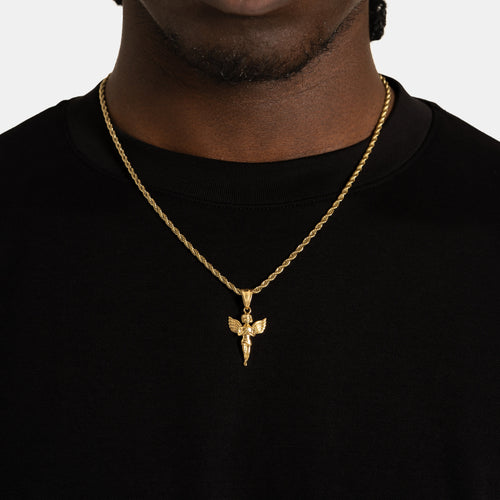 Baby Angel Pendant Gold