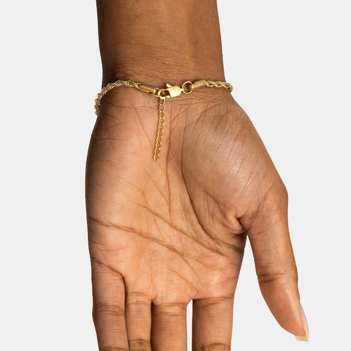 3mm Rope Bracelet Gold