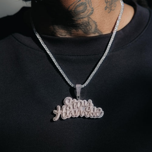 Script Custom Letter Pendant