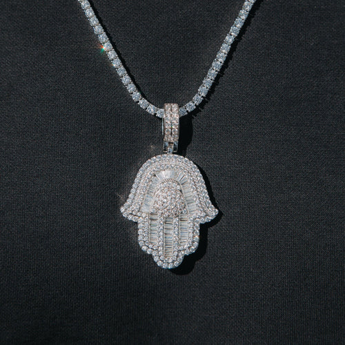 Baguette Hamsa Pendant