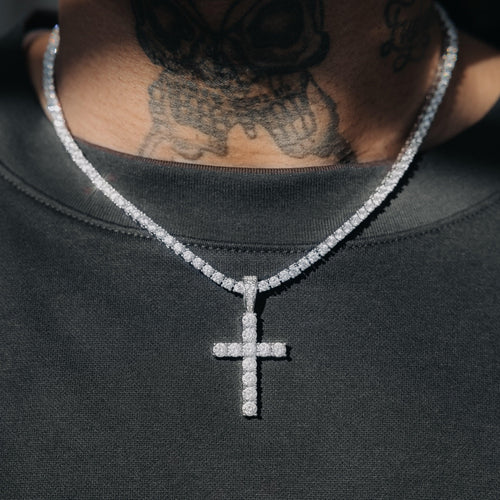 Moissanite Cross Pendant
