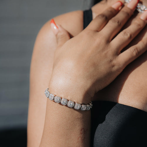Micro Cluster Moissanite Tennis Bracelet