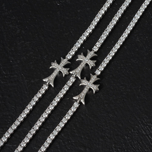 Moissanite Vintage Cross Tennis Bracelet
