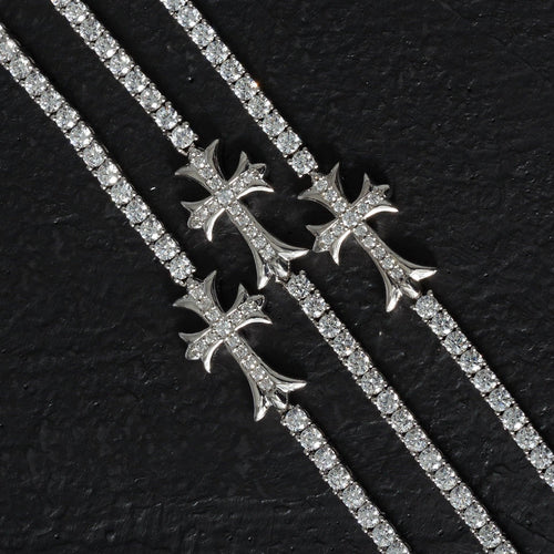 Moissanite Vintage Cross Tennis Chain