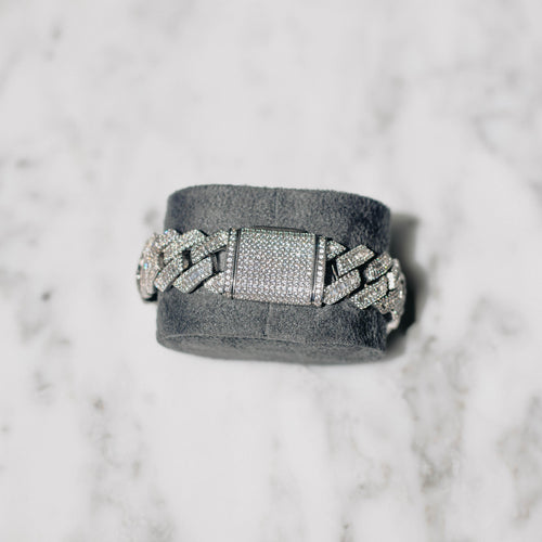19mm Baguette Cuban Bracelet