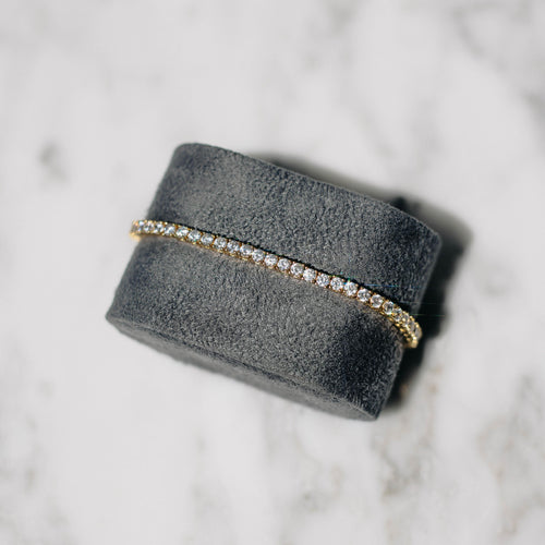 3mm Moissanite Tennis Bracelet Gold