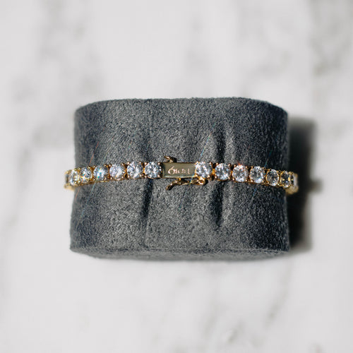 5mm Moissanite Tennis Bracelet Gold