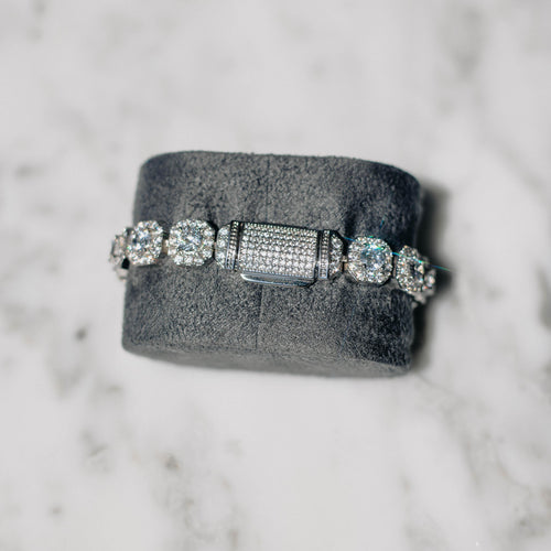 Moissanite Cluster Tennis Bracelet