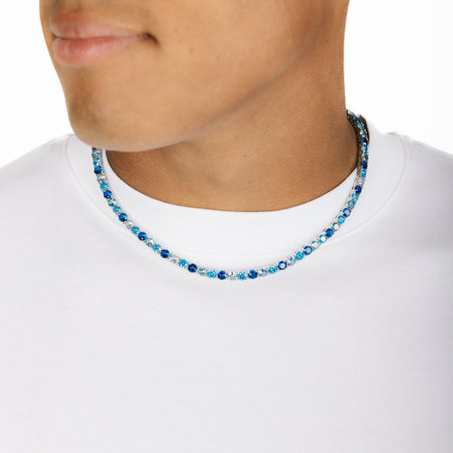 5mm Tri-Blue Tennis Chain