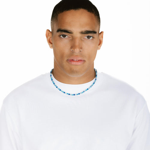 5mm Tri-Blue Tennis Chain