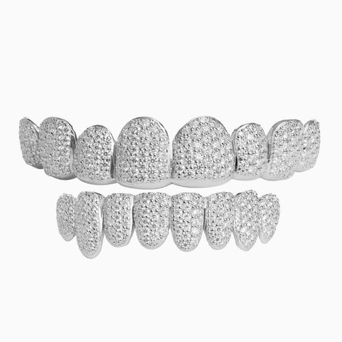 Iced Honeycomb Moissanite Grillz